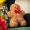Glitzhome® 15"H Christmas Gingerbread Man Shaped Pillow